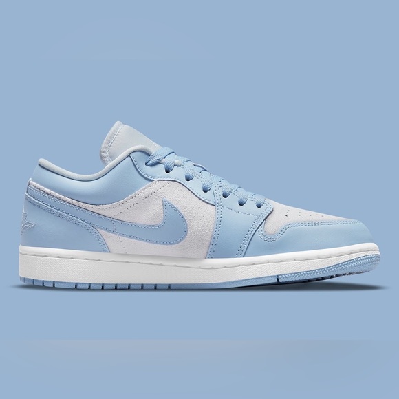 Nike Air Jordan 1 Low Grey White Aluminum Blue UNC Shoes DC0774-050 Womens Sizes - Picture 3 of 7